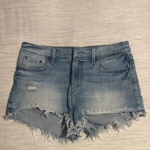 Pistola Light Blue Distressed Jean Shorts